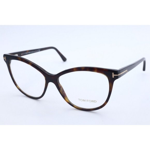 Authentic Tom Ford TF 5511 052 Cat Eye Havana Eyeglasses Clear Lenses 54mm
